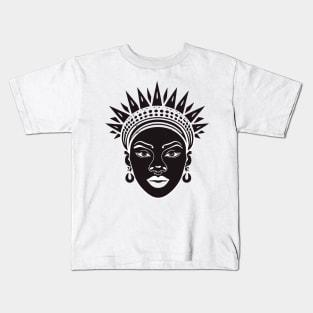 African Queen Crown Kids T-Shirt